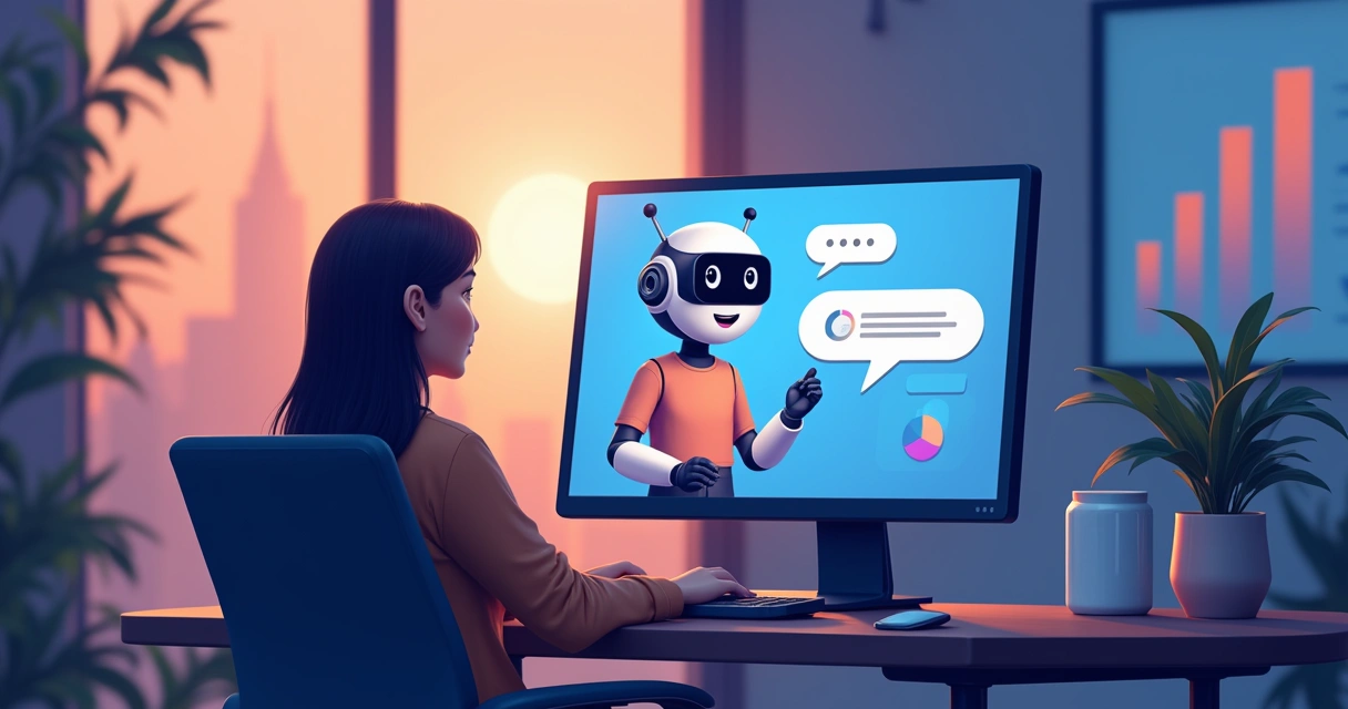Chatbot digital conversando com cliente por mensagem 