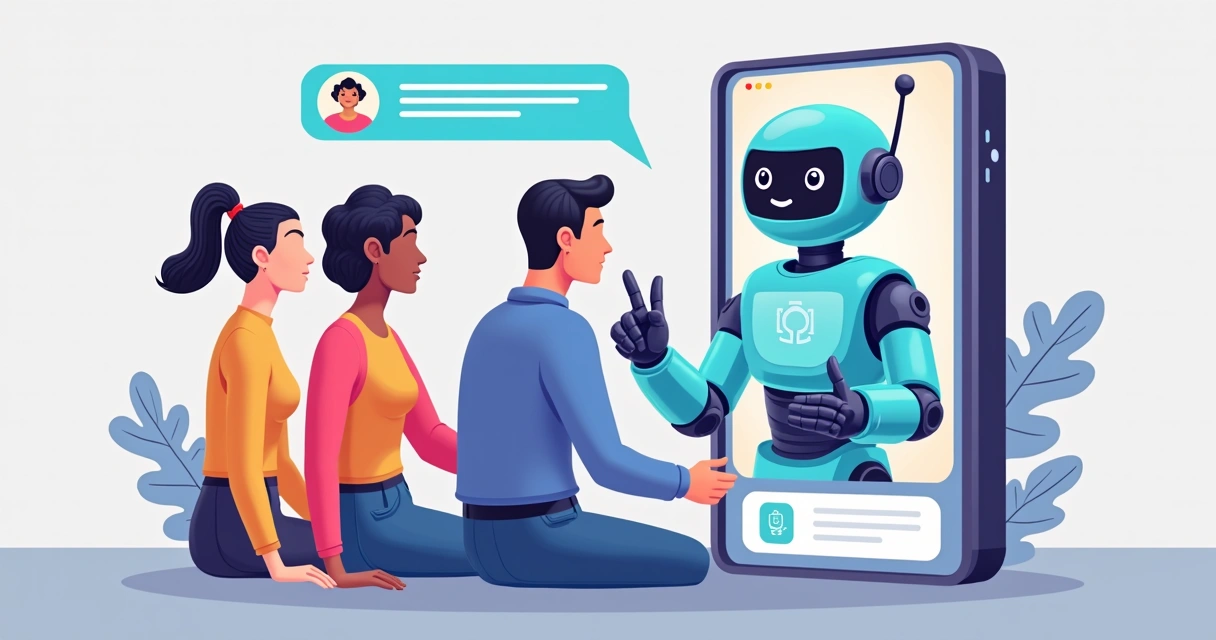 Chatbot conversando com clientes em canal digital 