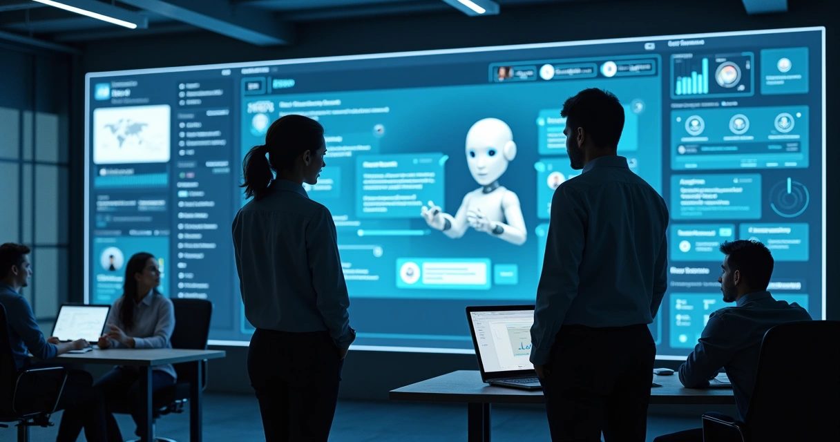 Chatbot interagindo com cliente em tela de computador