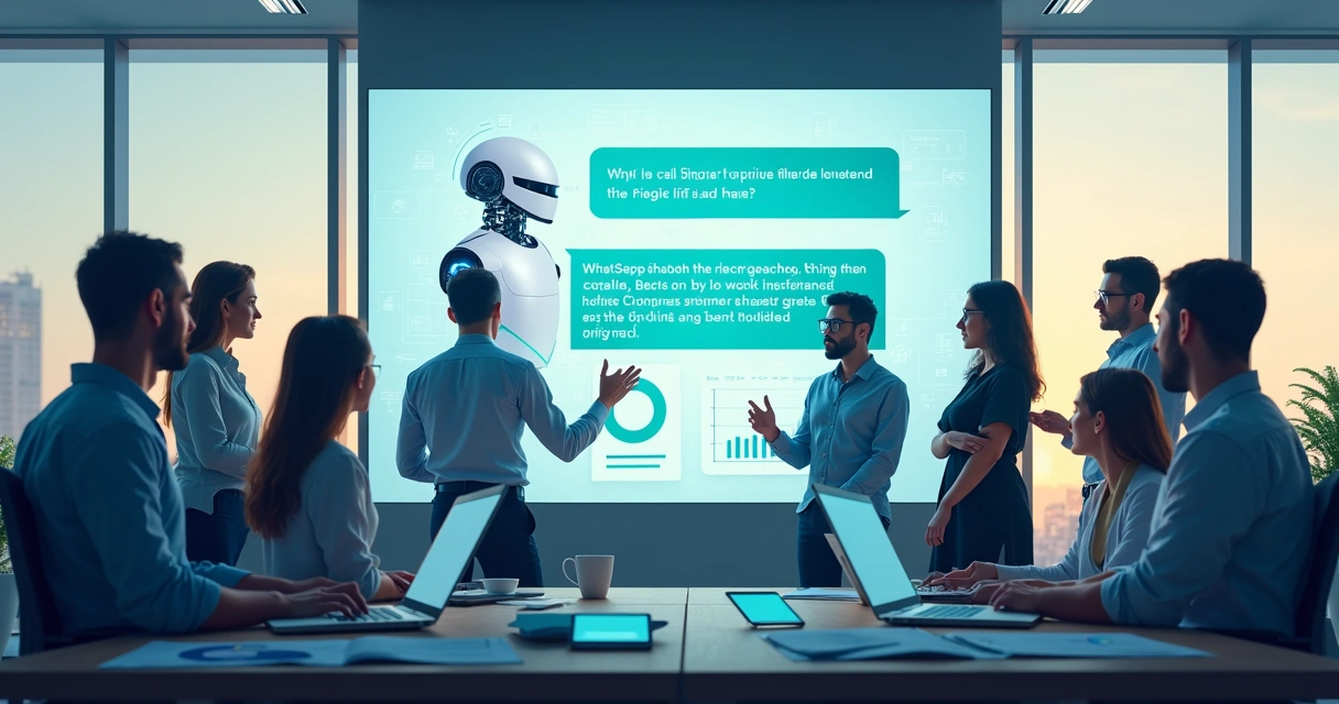 Equipe analisando interação automatizada no WhatsApp 