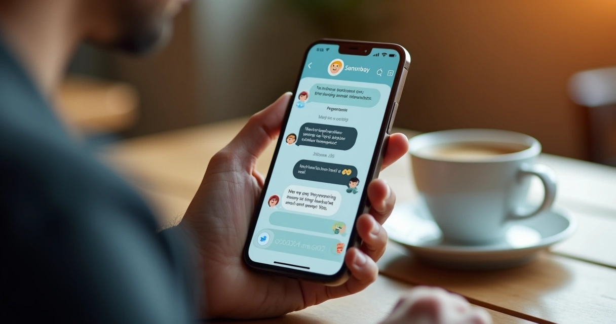 Chatbot conversa em tela de smartphone durante atendimento ao cliente 