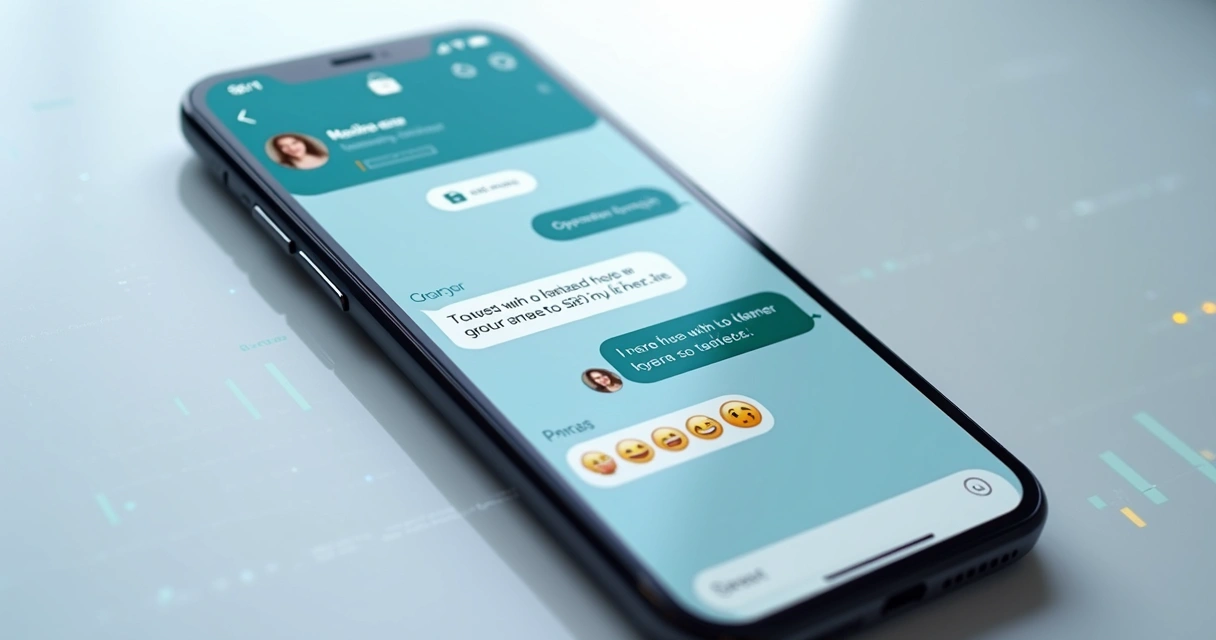 Interação entre chatbot e cliente em tela de smartphone, respondendo de forma personalizada 