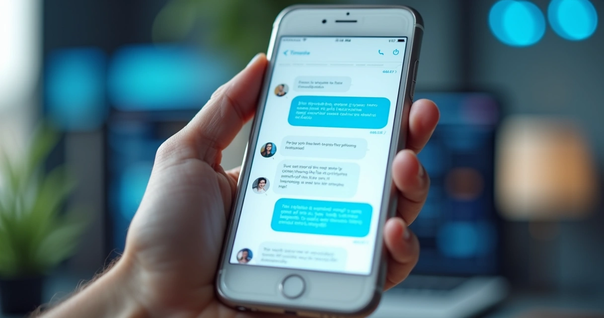 Chatbot virtual conversando com cliente em interface de chat 