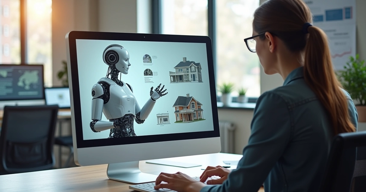Chatbot conversa com cliente em tela de computador 