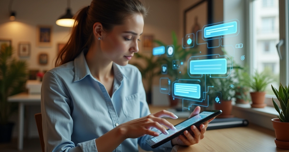 Chatbot virtual interagindo por mensagens no Instagram com um cliente 