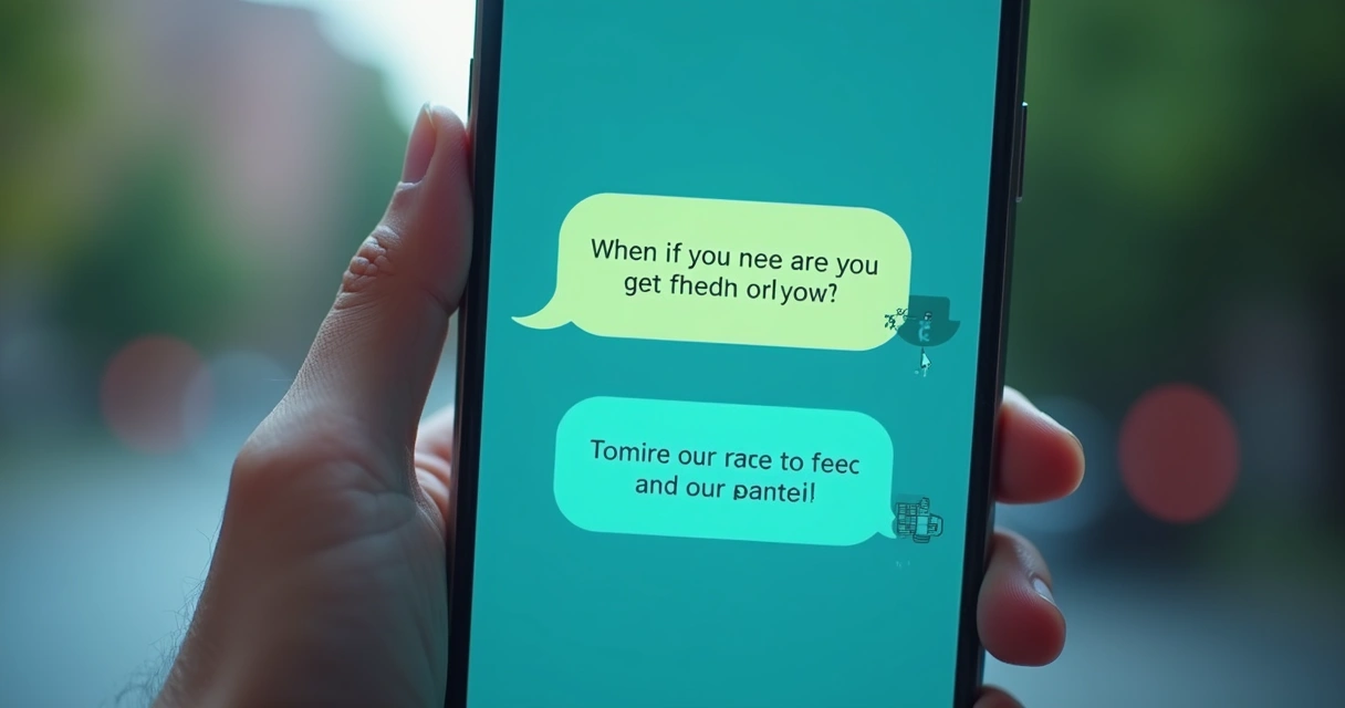 Ilustração de chatbot enviando mensagem personalizada para usuário via smartphone 