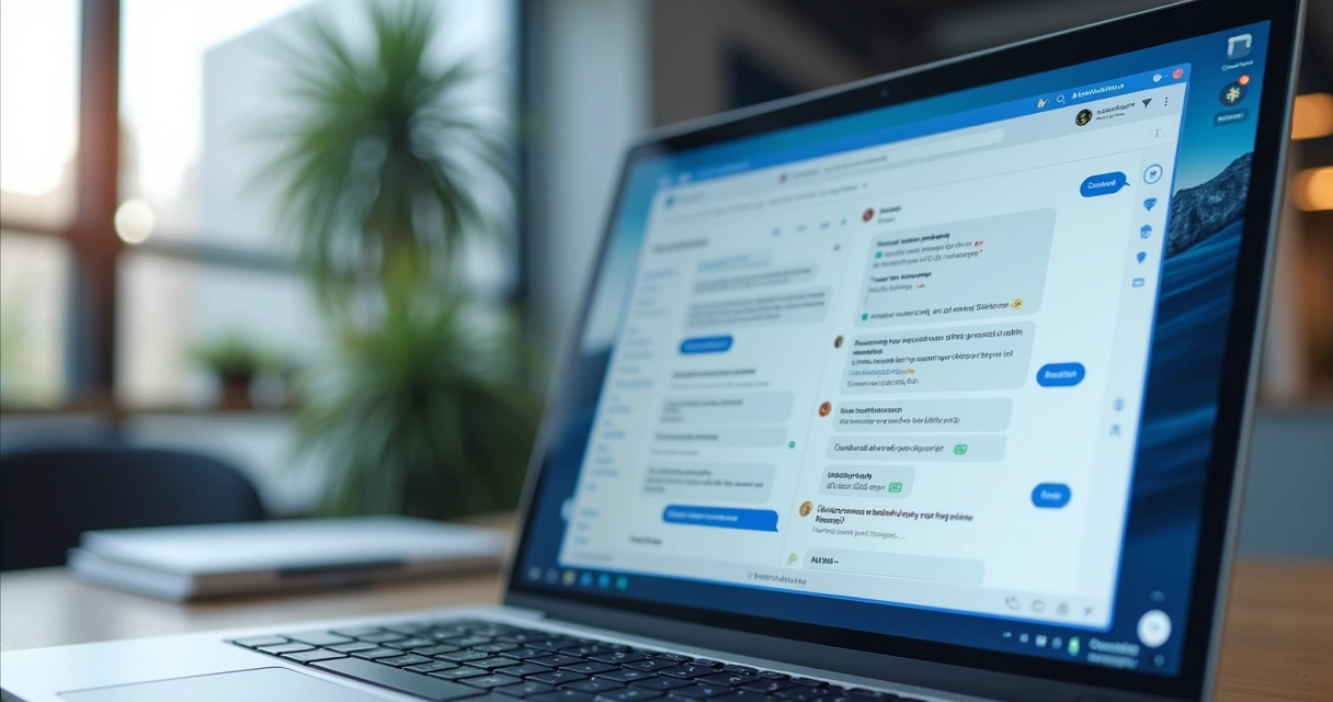 Tela de chatbot em site corporativo com painel de atendimento 
