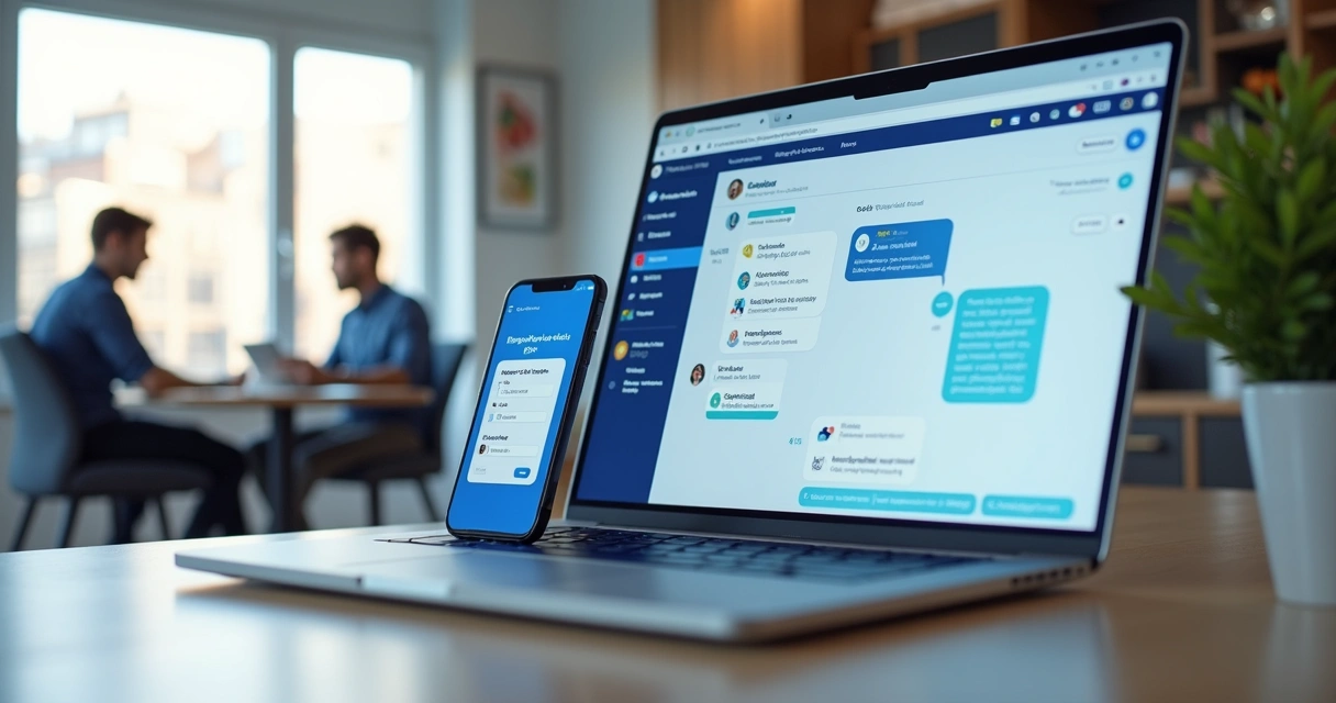 Tela de chatbot em atendimento de startup 