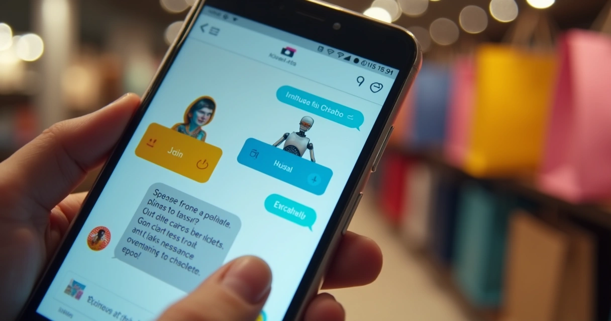 Chatbot virtual atendendo cliente por smartphone