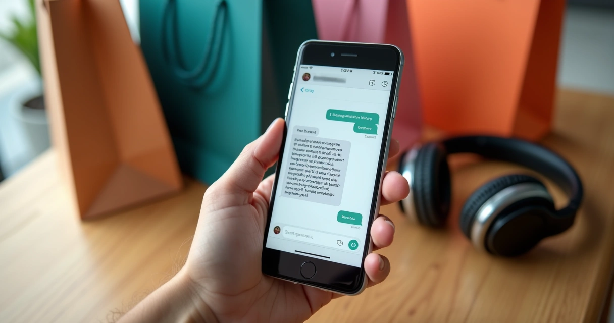 Chatbot brasileiro atendendo cliente pelo smartphone 