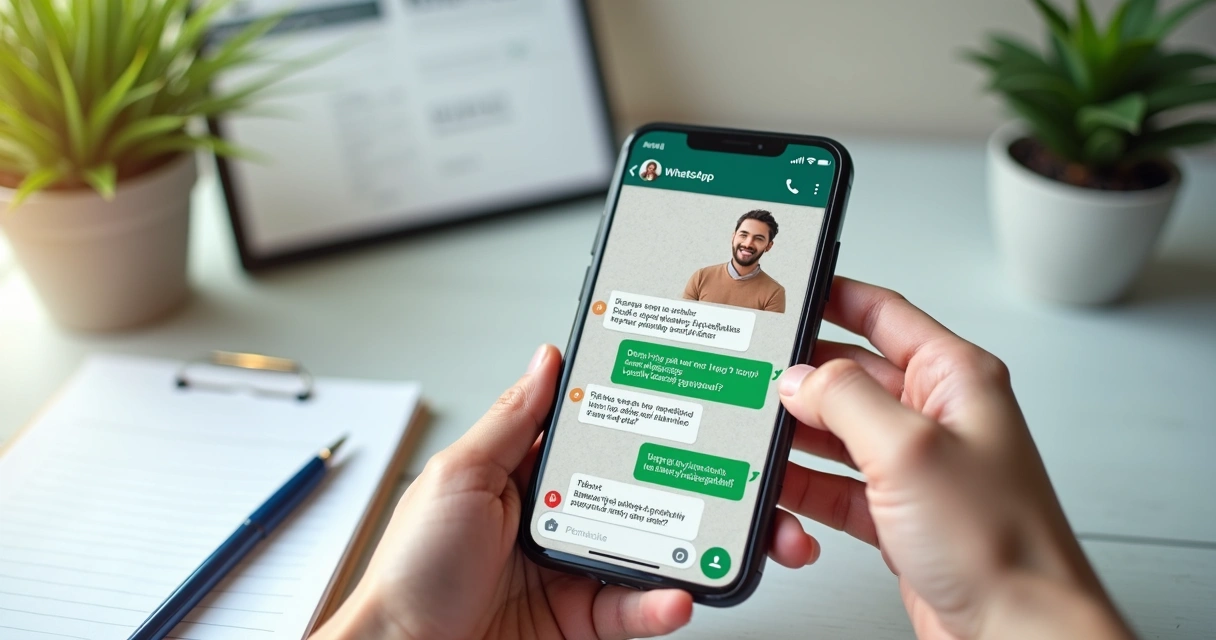 Chatbot conversando com cliente sobre imóveis no WhatsApp 