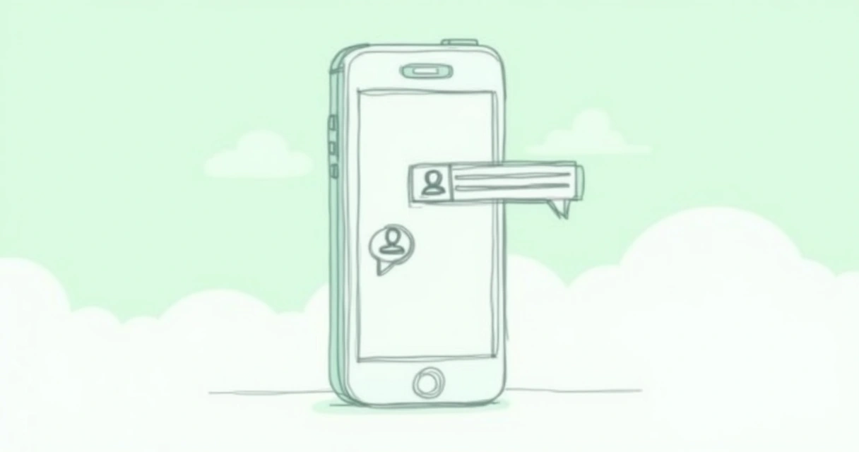 Chatbot ajudando cliente pelo WhatsApp em um smartphone 