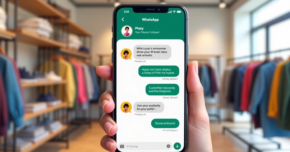 Chatbot conversando em WhatsApp com cliente de loja 