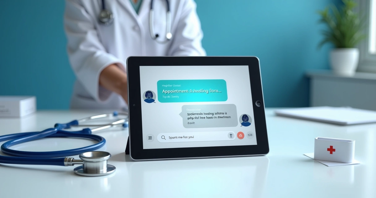 Chatbot virtual atendendo paciente para marcar consulta 