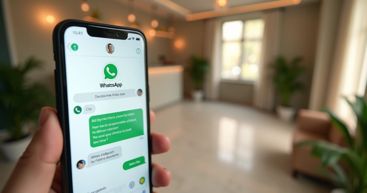 Chatbot de clínica fazendo triagem