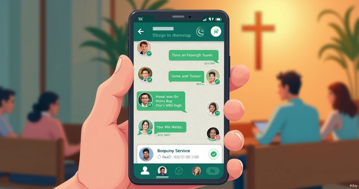 Conversa automatizada entre chatbot, empresa e igreja no WhatsApp 