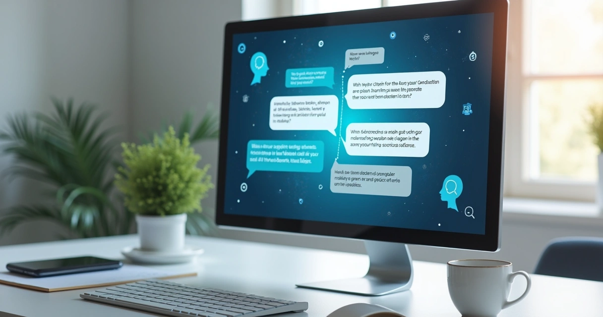 Tela de computador mostrando chatbot conversando com candidato em processo seletivo digital 