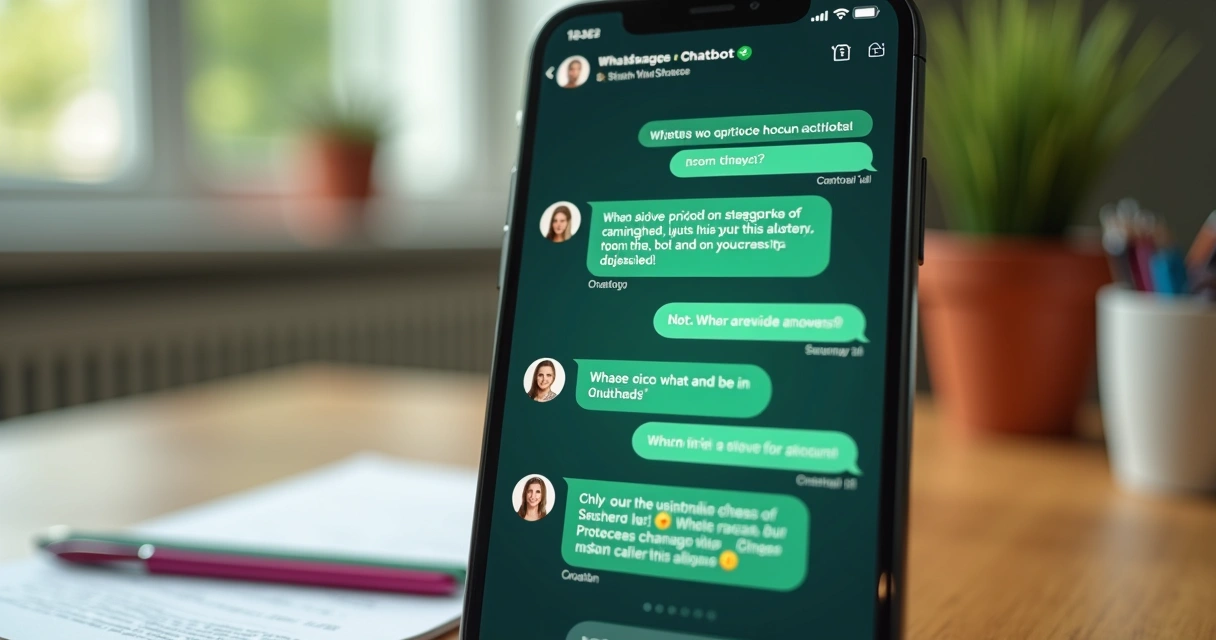 Exemplo de tela de conversa com chatbot no WhatsApp 