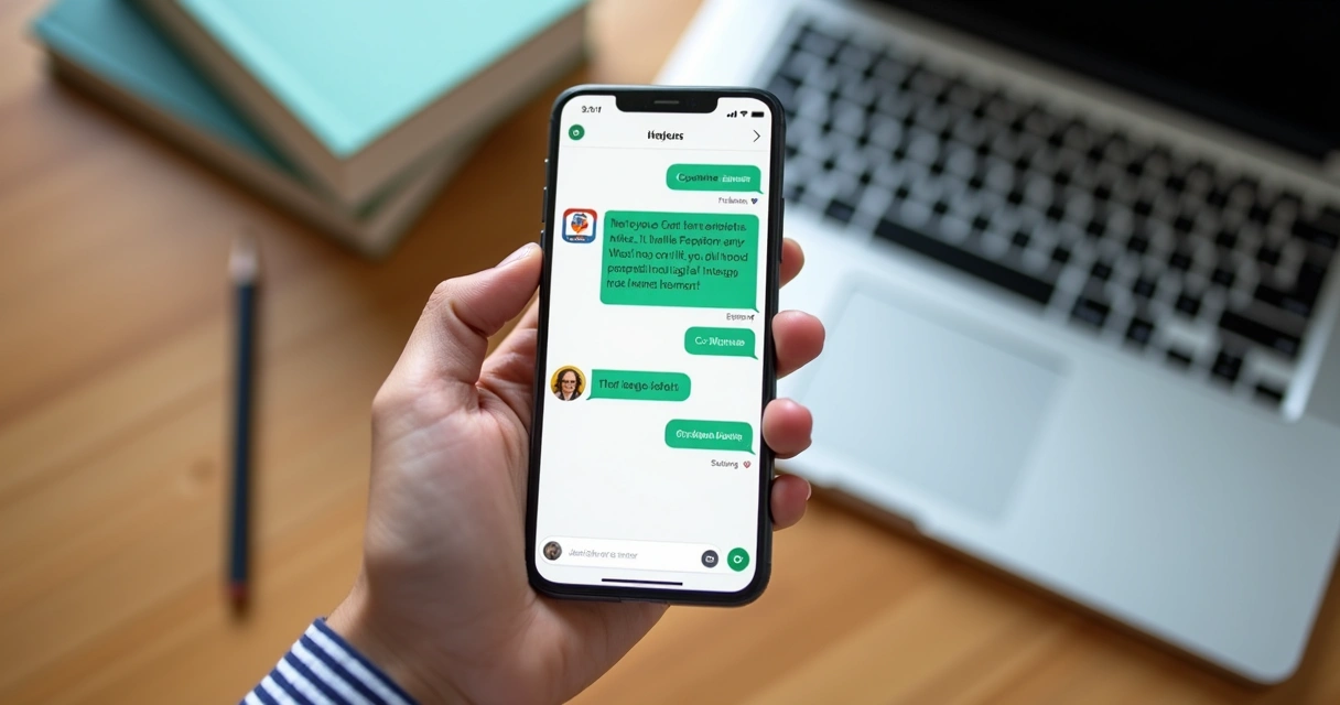Conversa de WhatsApp simulando interação entre aluno e bot de curso online 