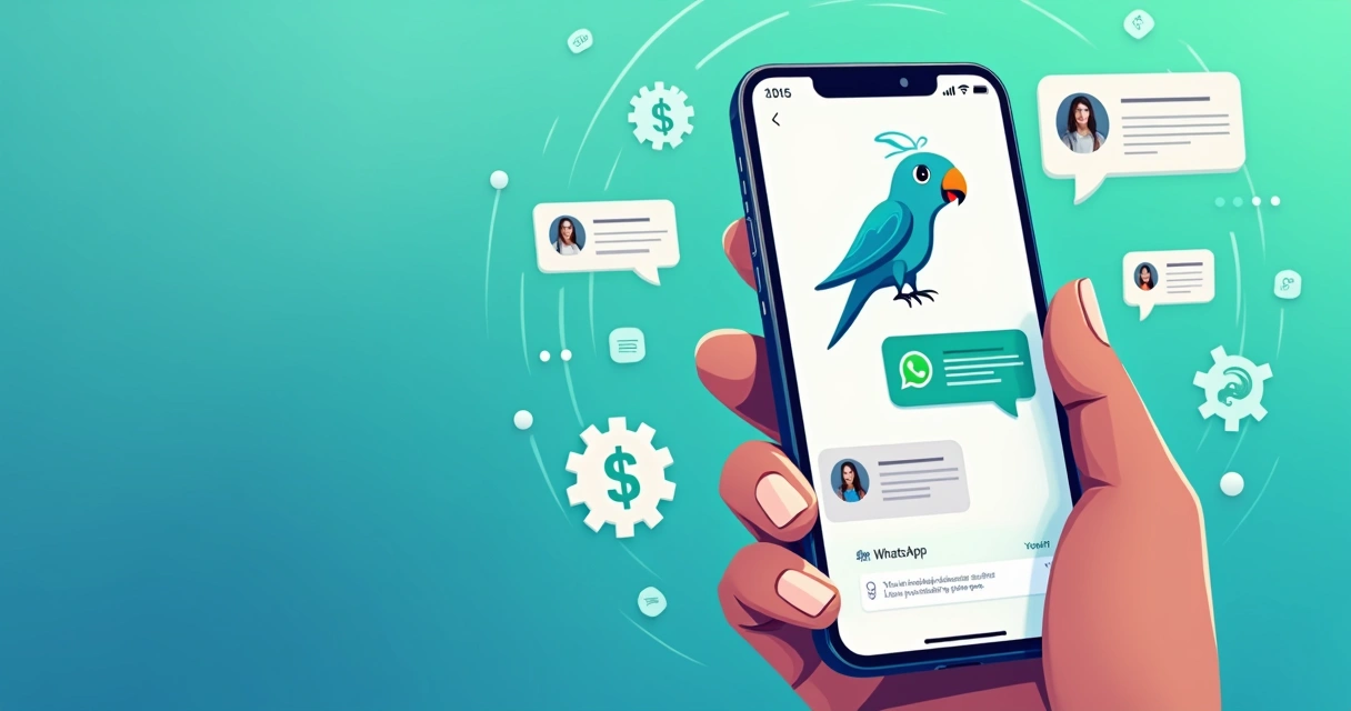 Chatbot conversando com cliente em tela de celular 