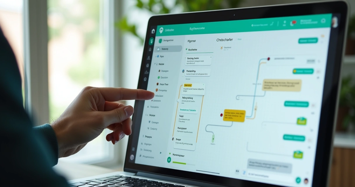 Painel de chatbot com fluxos automáticos e mensagens agendadas 