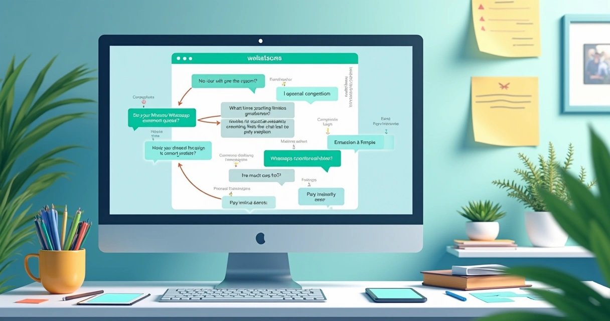Fluxo de chatbot do WhatsApp em atendimento de vendas 