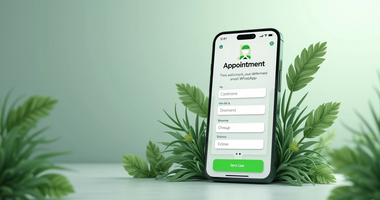 Chatbot auxiliando no agendamento via WhatsApp com formulários automáticos