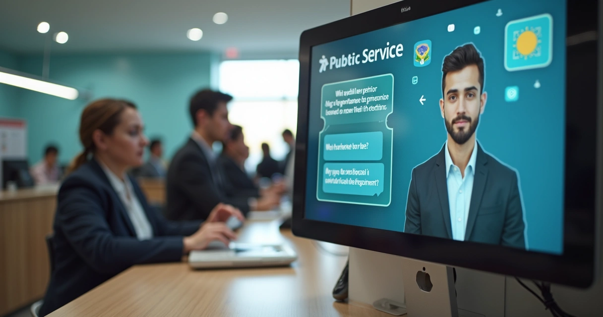 Chatbot respondendo perguntas sobre serviços públicos 
