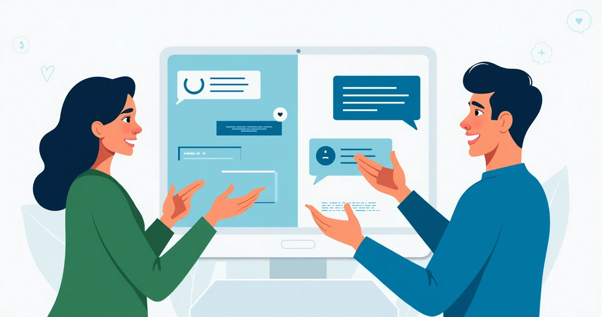 Cliente sendo atendido por chatbot e atendente humano 
