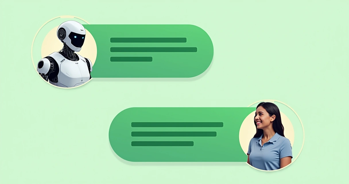 Chatbot e atendente humano conversando no WhatsApp