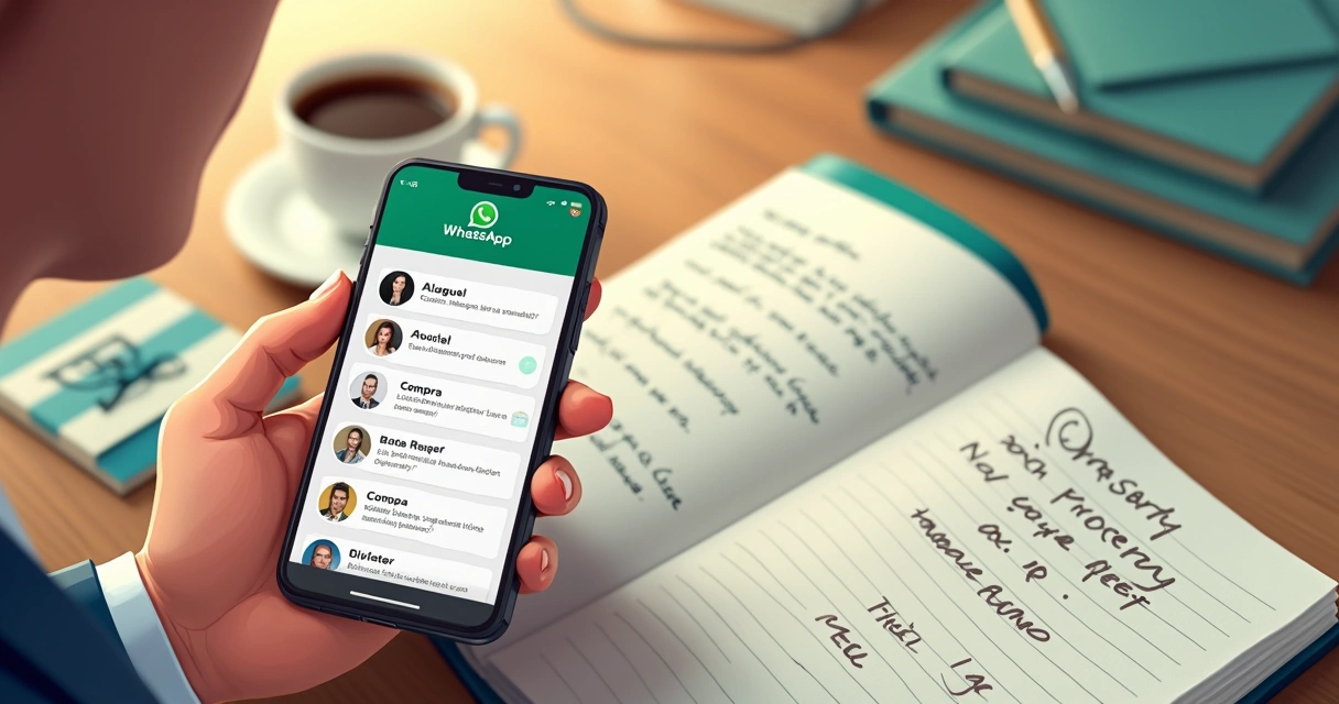 Chatbot imobiliário em smartphone com perguntas de qualificação