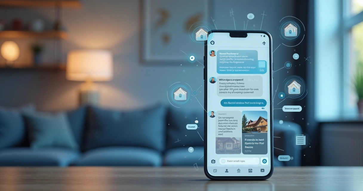 Chatbot atendendo lead imobiliário pelo celular 