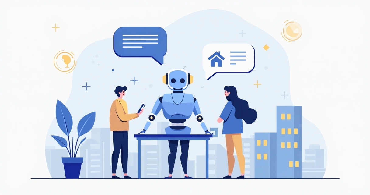 Chatbot imobiliário respondendo cliente no celular 