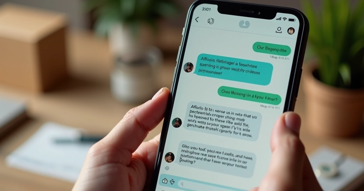Chatbot inteligente conversando com cliente em tela de smartphone 