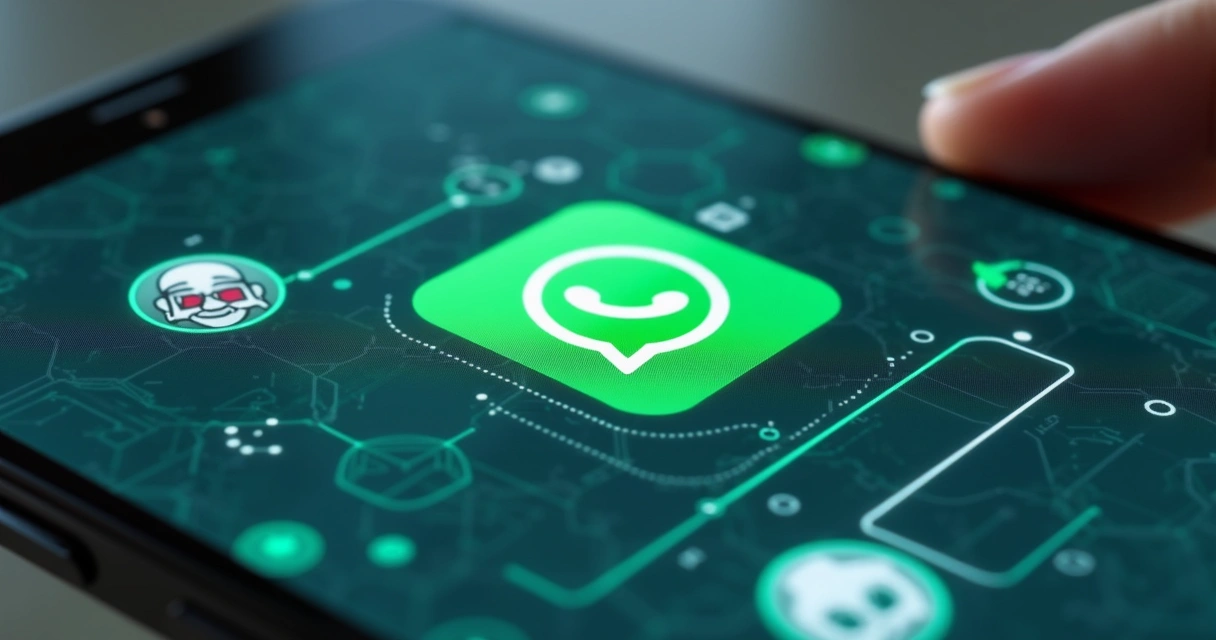 Visão detalhada de chatbot conversando com pessoa no WhatsApp