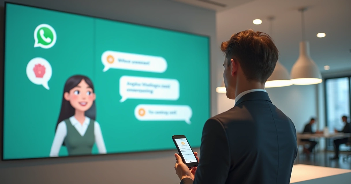 Chatbot atencioso em tela de celular respondendo cliente no WhatsApp