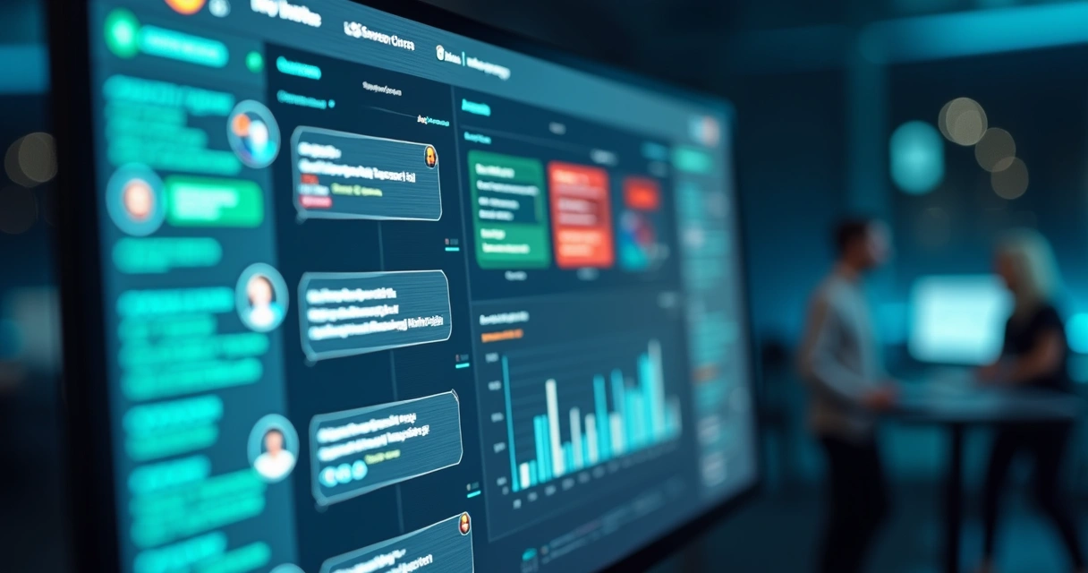 Interface de chatbot analisando sentimento em chat online 