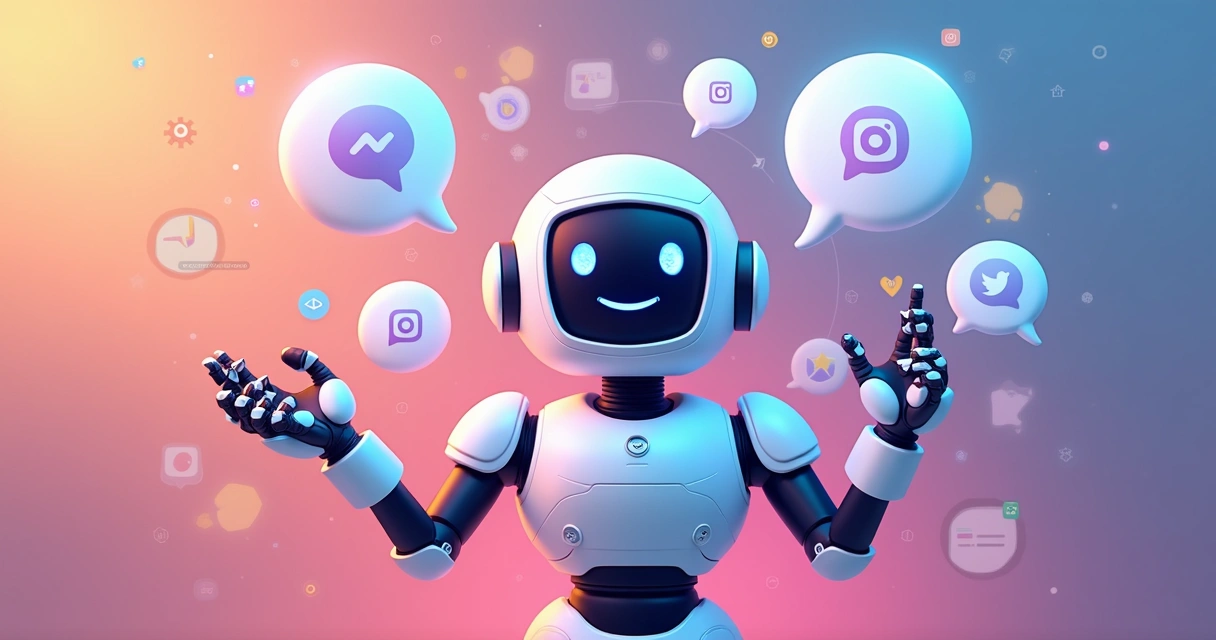 Chatbot de IA realizando atendimento em múltiplos canais 