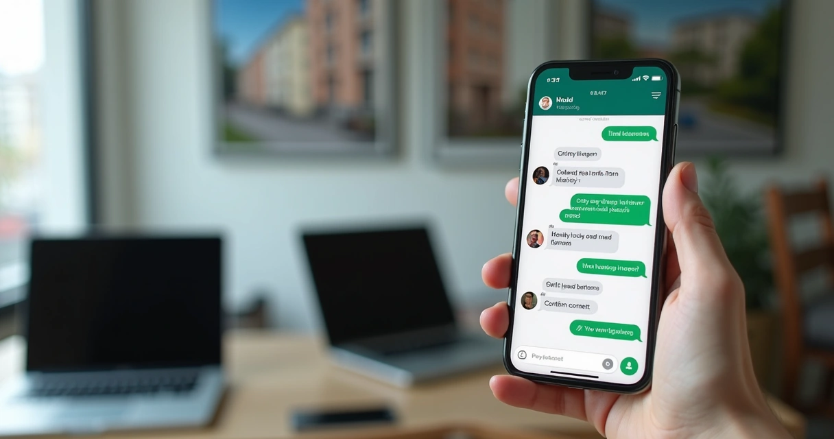 Tela de chatbot Penélope integrado ao WhatsApp no atendimento de imobiliária