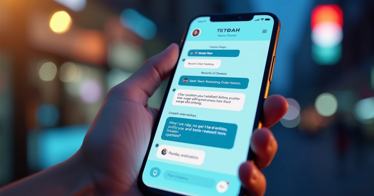 Chatbot mostrando interface personalizada para cliente 