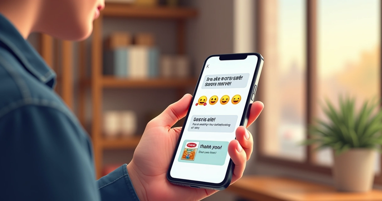Chatbot enviando pesquisa de satisfação ao cliente no celular