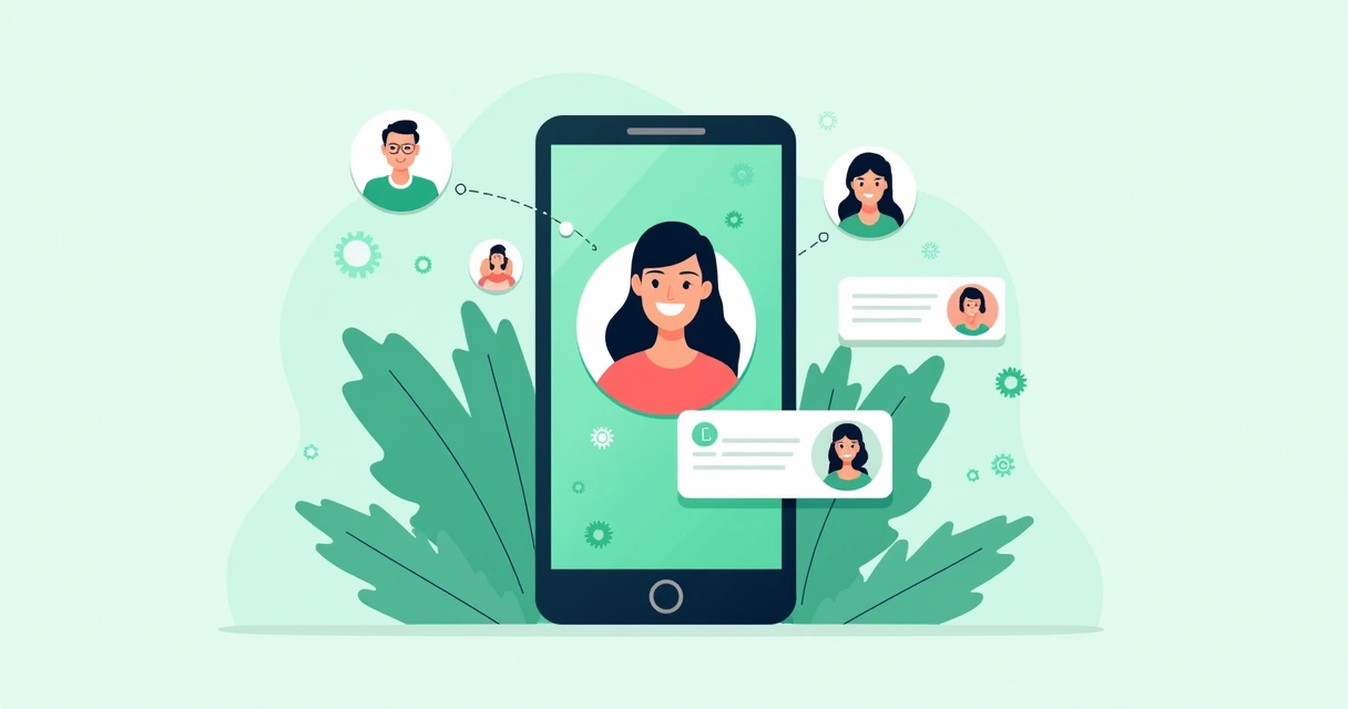 Atendente virtual em tela de smartphone respondendo dúvidas do cliente 