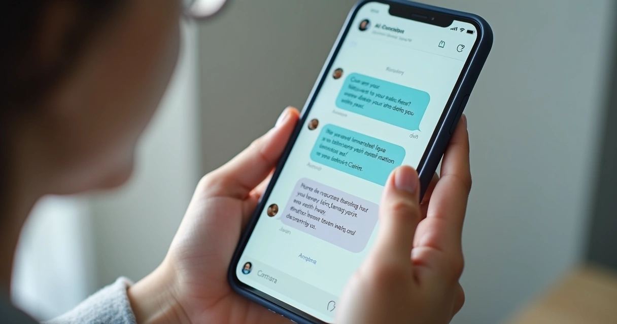 Chatbot de IA conversando com cliente em aplicativo de mensagem 