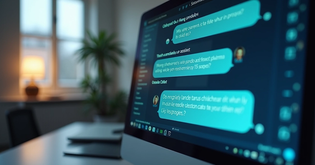 Tela de chatbot de suporte técnico interagindo com usuário 
