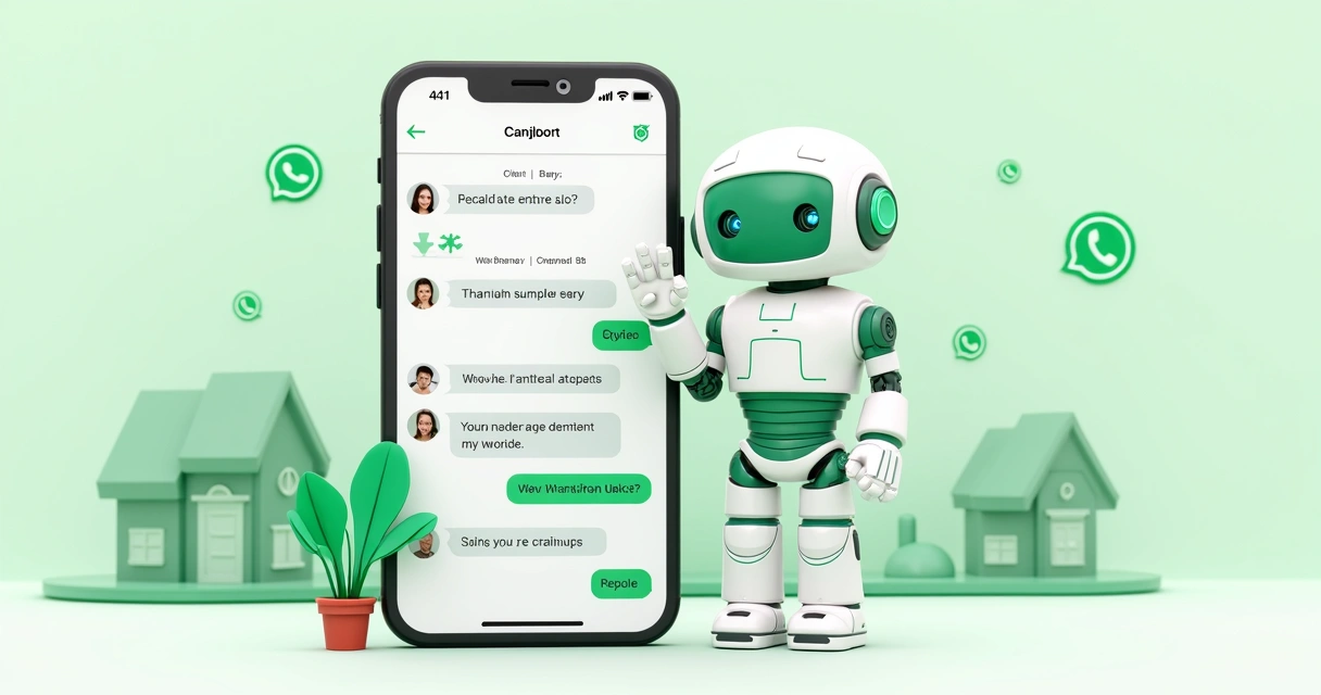 Chatbot no WhatsApp conversando com cliente 