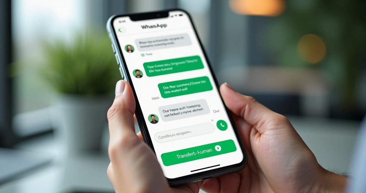 Cliente usando WhatsApp com suporte automatizado 
