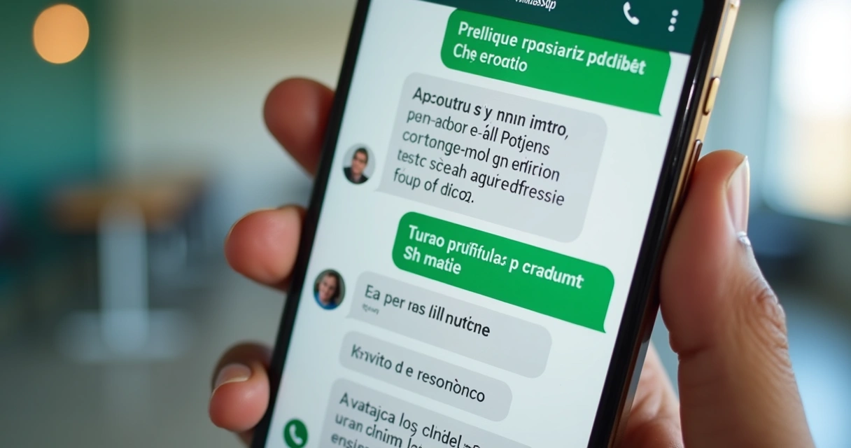 Interface de chatbot no WhatsApp com mensagens de agendamento de consulta em português.