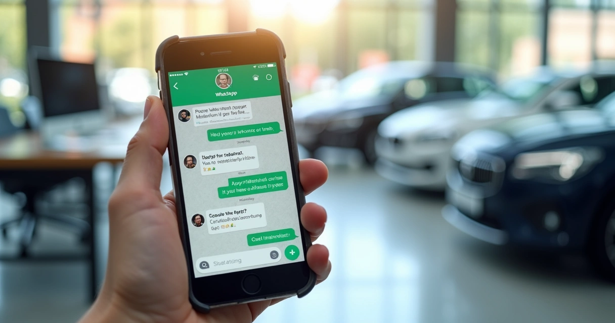 Chatbot IA atendendo cliente por WhatsApp em concessionária 