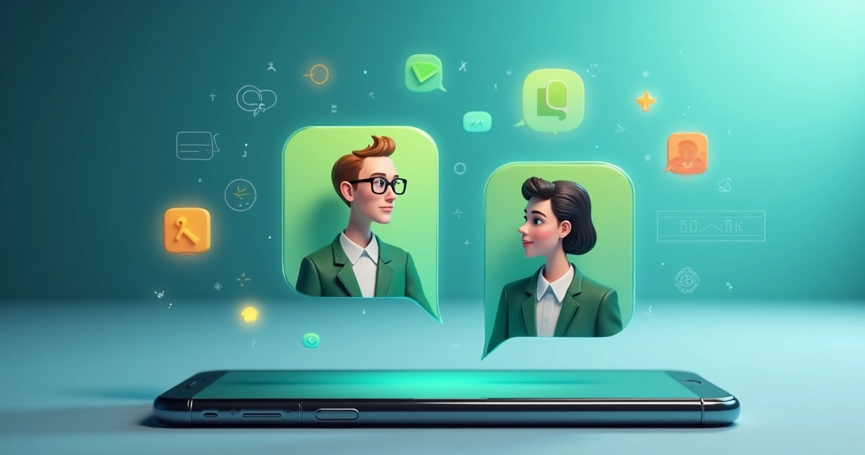 Interface de chatbot AI interagindo com cliente no WhatsApp