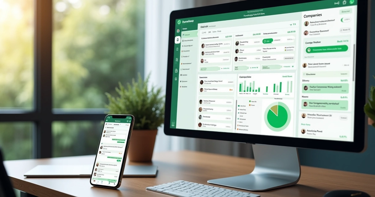 Painel de chatbot no WhatsApp integrado a CRM visual 